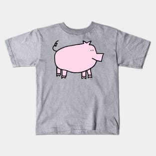 Cute Pink Pig Kids T-Shirt